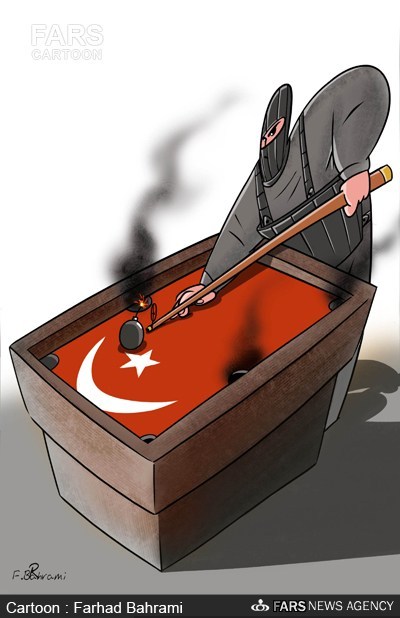 Karikatur: Bumi Turki Jadi Tempat Permainan Pengganas