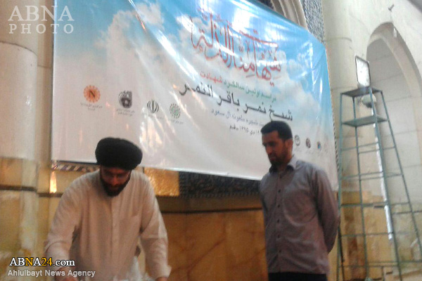 تقرير مصور/ استعدادات لتهيئة مراسم الذكرى السنوية الاولى للشهيد النمر في المسجد الأعظم