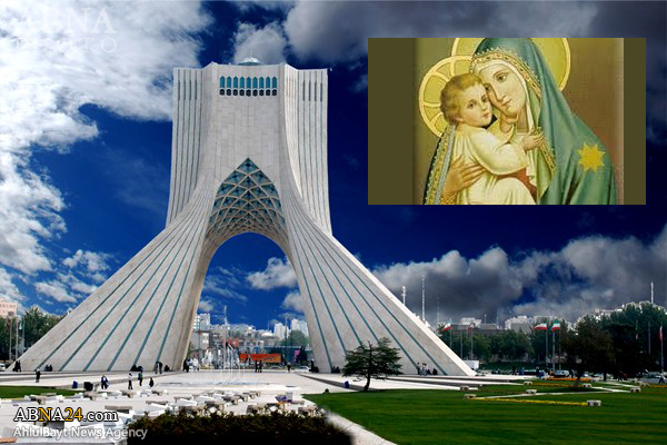 Embossed picture of Virgin Mary to unveil on Azadi tower in Tehran