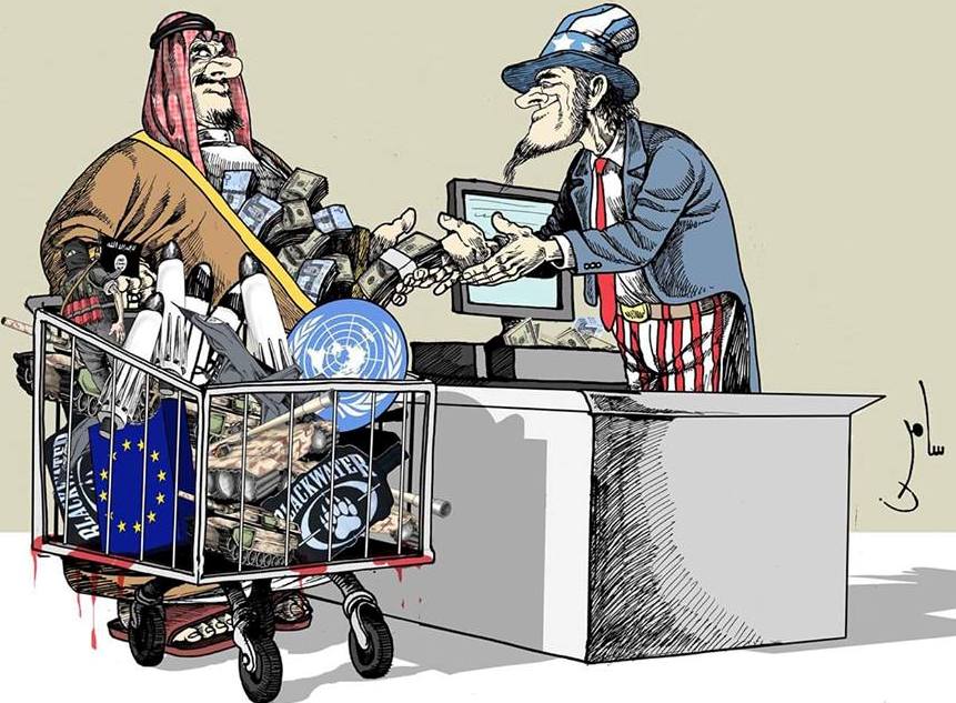 كاريكاتير/ الدعم الامريكي الكامل للسعودية