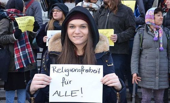 Austrian activists protest against headscarf ban in Vienna