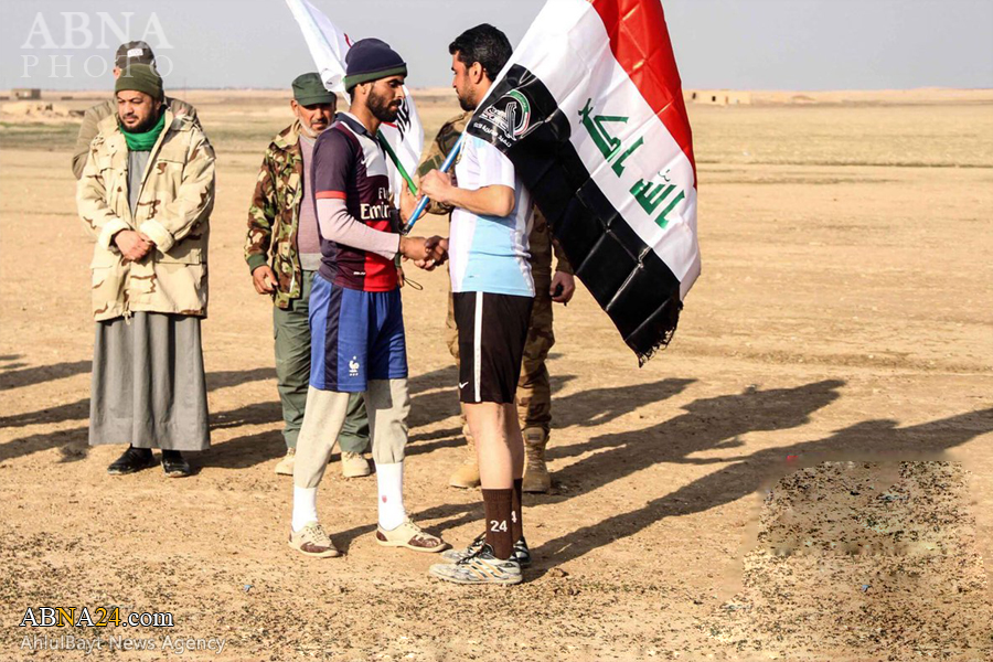 تقرير مصور/ الحشد الشعبي يشارك في مسابقة لكرة القدم بغرب الموصل