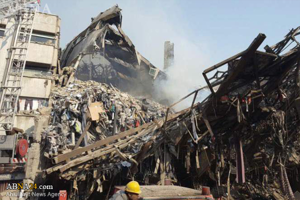 Pelo menos 30 bombeiros temiam morrer no colapso do Irã