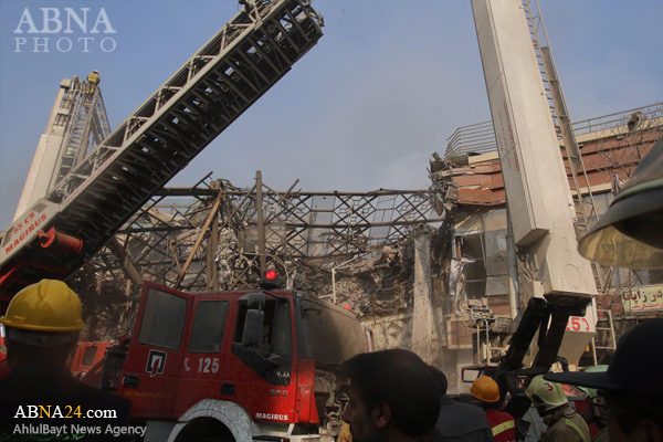 طهران: إنشاء نفقين الى الطوابق السفلى بمبنى بلاسكو المنهار 