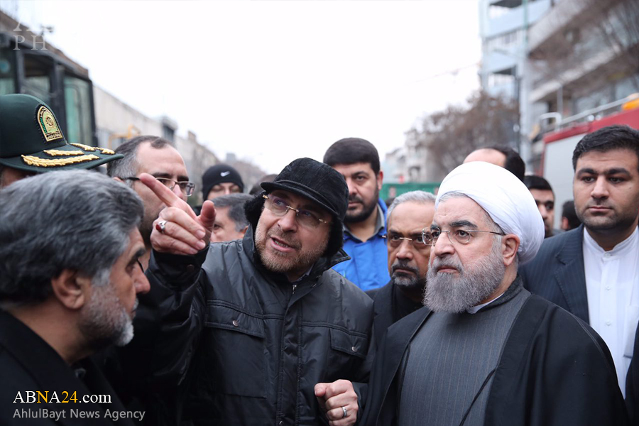 Berita Bergambar: Presiden Iran Lawat Kawasan Bangunan Runtuh Di Tehran