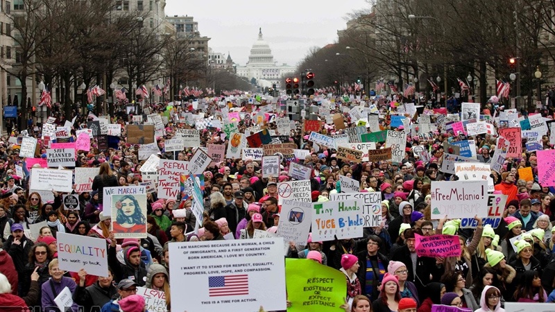 Protesto global das mulheres contra Trump