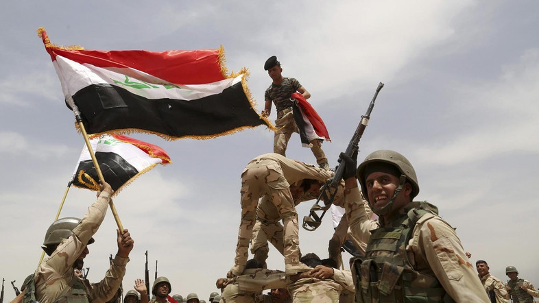 Iraqi troops liberate a village near Mosul