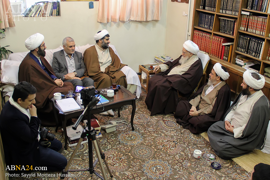 تقرير مصور/ مسؤولو شبكة الاهواز العالمية يلتقون آية الله صافي كلبايكاني