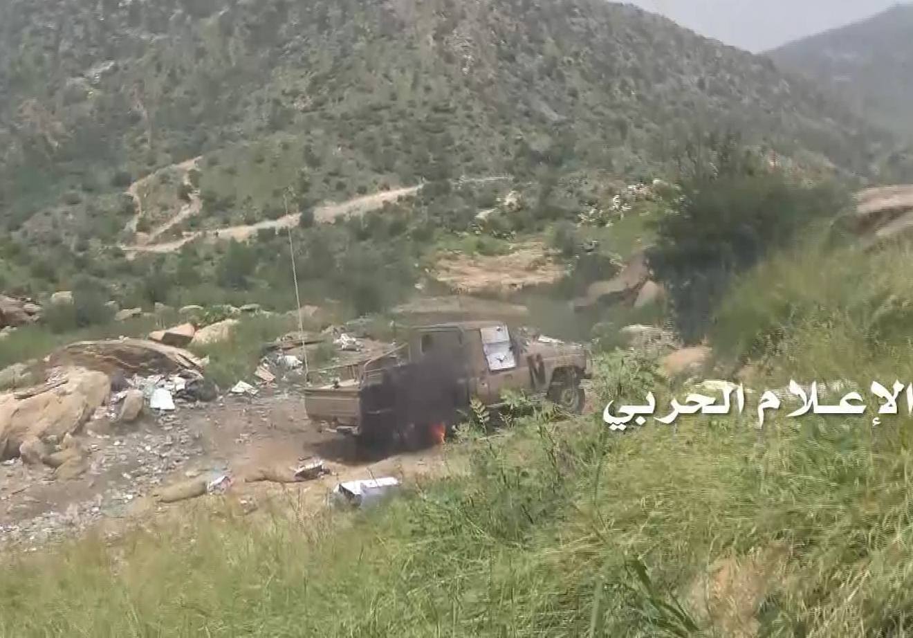 الجيش اليمني يدمر 6 آليات عسكرية في عملية اقتحام لموقع سعودي بجيزان
