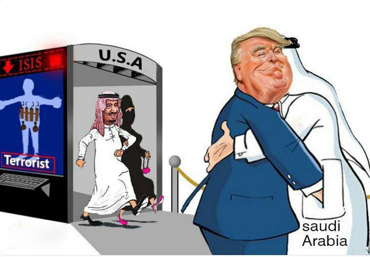 كاريكاتير/ ترامب بدأ بحلب البقرة الحلوب !