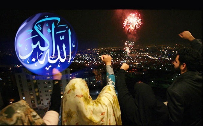 ایران کی فضا اللہ اکبر کی صداؤں سے گونج اٹھی