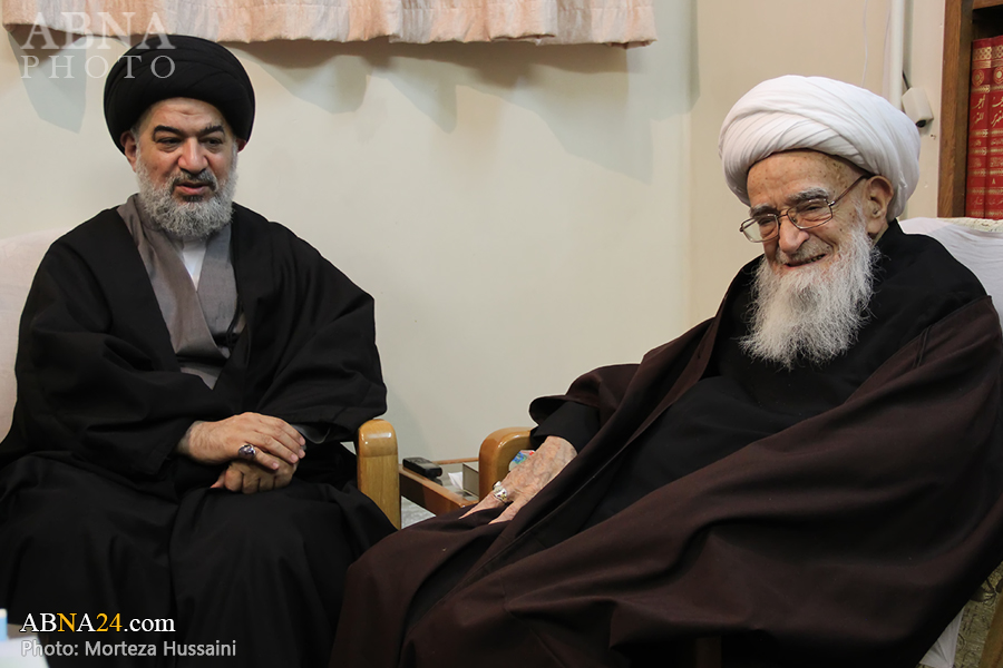 تقرير مصور/ ممثل المرجعية الدينية بالعراق يزور المرجع الديني آية الله "صافي كلبايكاني بقم المقدسة