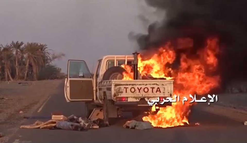 الجيش اليمني يلحق خسائر كبيرة بقوات العدوان السعودي في شرق المخا+(صور)