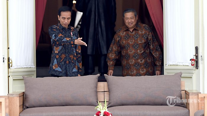 Pertemuan Jokowi dan SBY di Beranda Istana