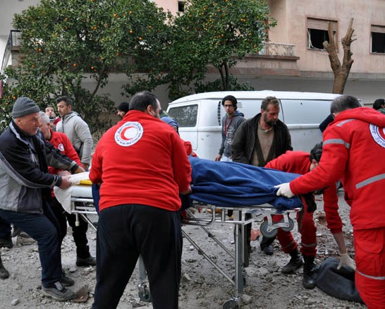 إصابة 3 أشخاص بجروح نتيجة اعتداء إرهابي بالقذائف على حمص