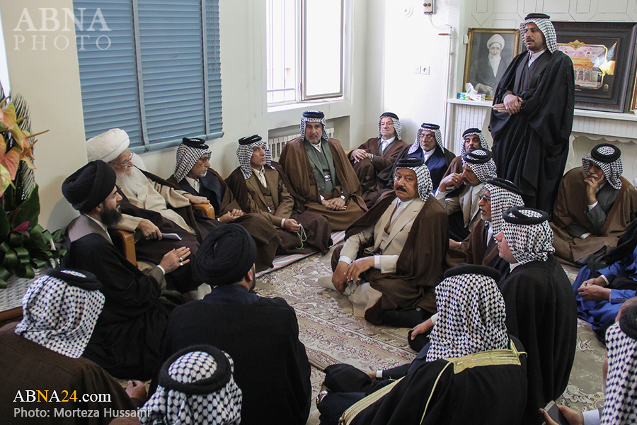 تقرير مصور/ آية الله "كلبايكاني" يستقبل شيوخ عشائر الجنوب بالعراق في قم المقدسة