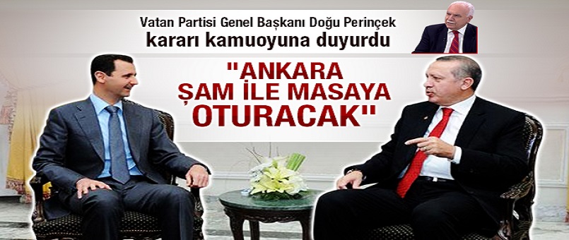 Doğu Perinçek: Ankara, Şam ile masaya oturacak