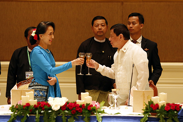 ေဒၚေအာင္ဆန္းစုၾကည္ႏွင့္ ဒူတာတီ မူးယစ္တုိက္ဖ်က္ေရးအပါအဝင္ ႏွစ္ႏုိင္ငံပူးေပါင္းေဆာင္ရြက္ေရးေဆြးေႏြး