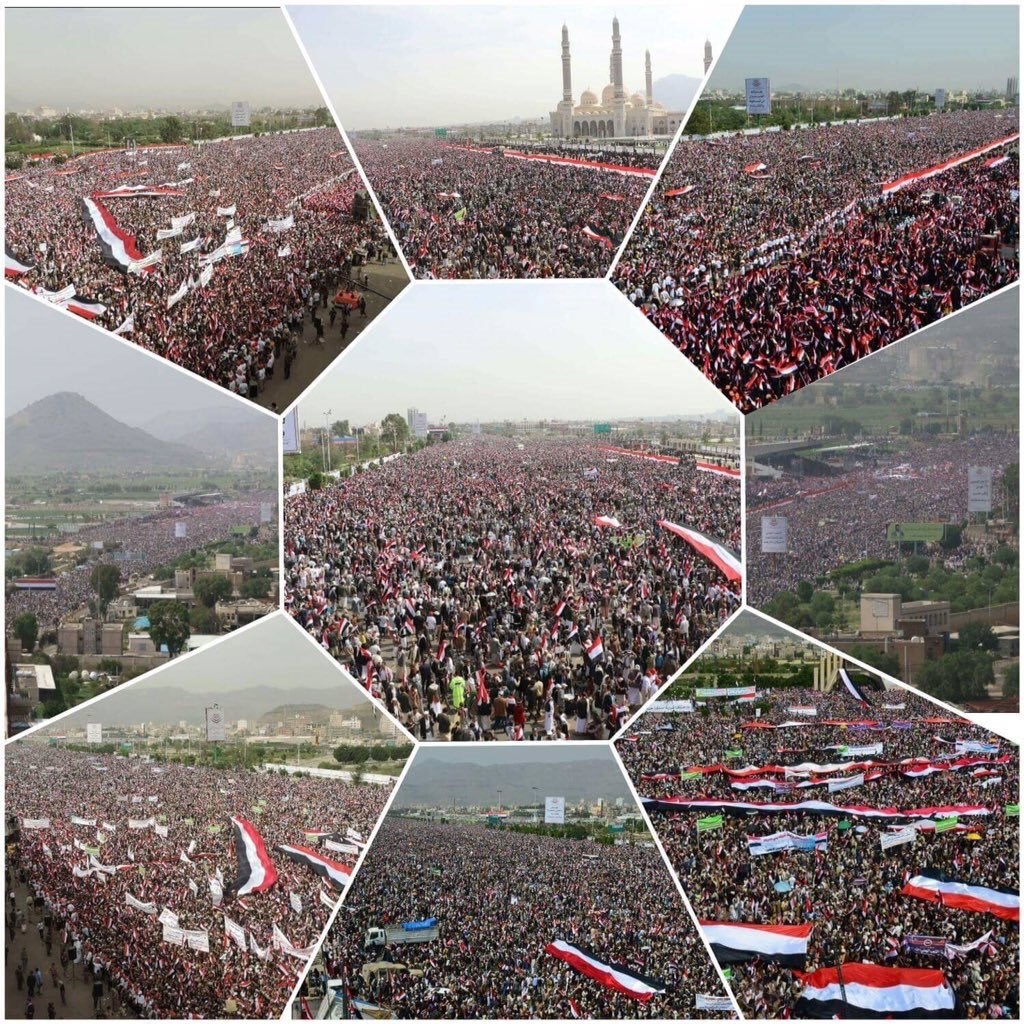 Masiva Manifestación Sin Precedentes en Yemen en Segundo Aniversario de la Agresión Saudí