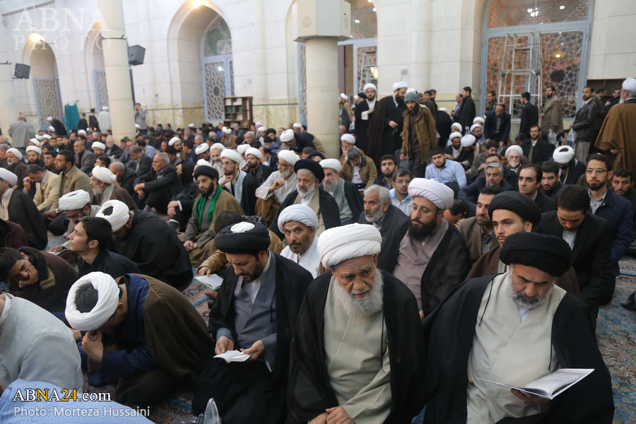 تقرير مصور/ مراسم تشييع جثمان آية الله االسید "مهدي ابن الرضا الخوانساري" في مدينة قم المقدسة