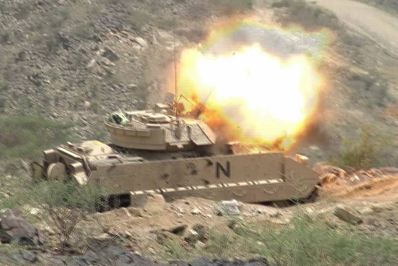 تدمير آلية عسكرية سعودية في نجران 