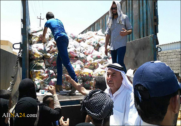 مديرية الدعم اللوجستي ترسل 8 قوافل محملة بالأغذية والمساعدات الانسانية الى الموصل لاغاثة النازحين