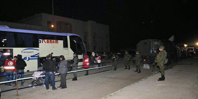 Third wave of Takfiri terrorists evacuate Homs, move to Idlib