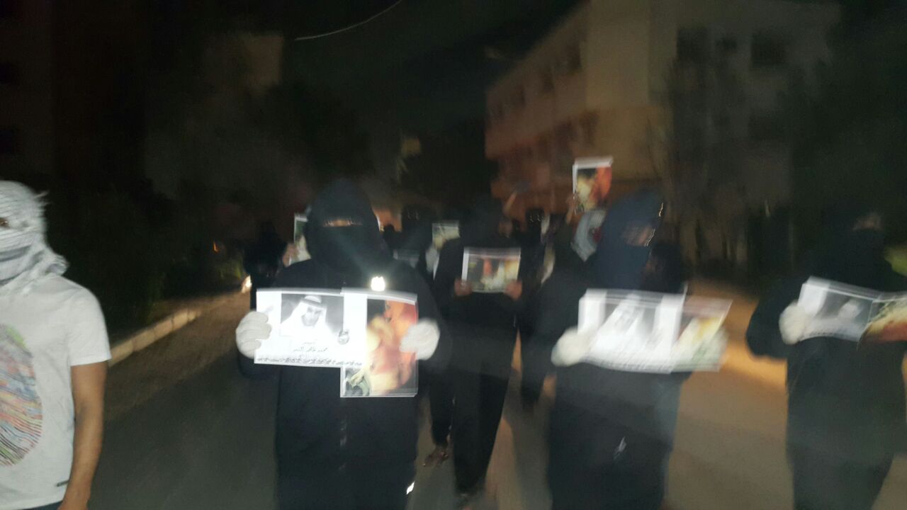 اعتصام في العوامية تنديدا بجريمة قتل اثنين من عائلة النمر