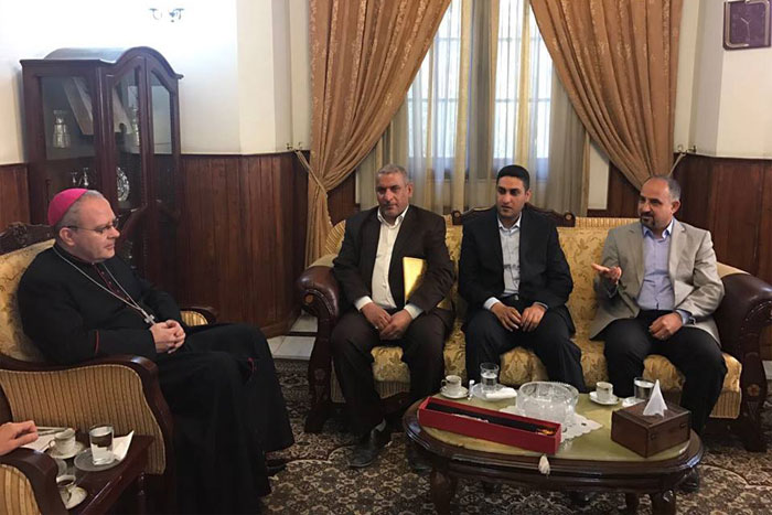 Apostolic Nuncio to Iraq received delegation from Imam Hussain Holy Shrine