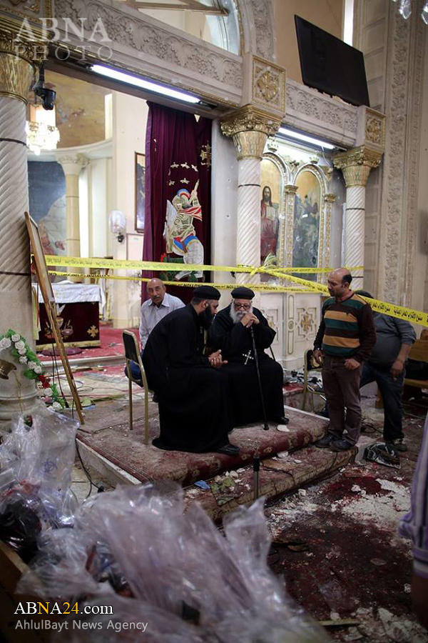 مصر کے شہر طنطا میں ایک چرچ کے اندربم دھماکے میں 25 افراد ہلاک + تصاویر