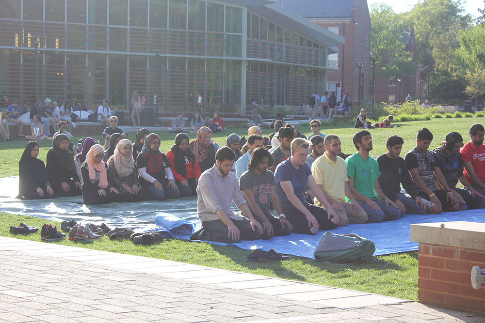 Muslim students hold open prayer in North Carolina campus