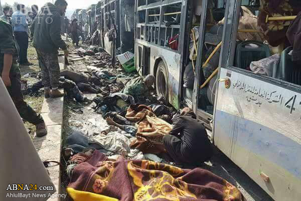 Several martyred as blast targets buses carrying Syrian Shiites / pics