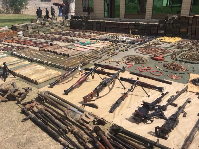 کرم ایجنسی، فورسز کا ردالفساد کے تحت کاروائی، بھاری اسلحہ برآمد