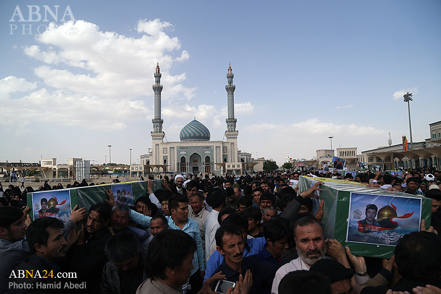 تصویری رپورٹ: مدافعین حرم کا چوتھا اجتماع / لشکر فاطمیوں کے 33 شہداء کی پہلی برسی