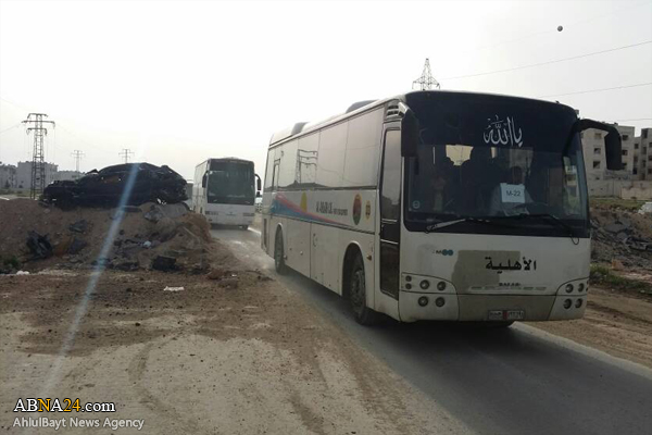 سقوط قذائف على حافلات كفريا والفوعة بالراشدين