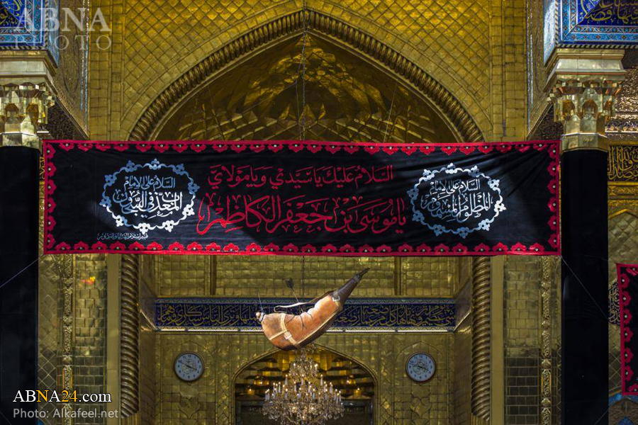 تقرير مصور/ العتبة العبّاسية المقدّسة تتشح بالسواد وتعلن الحداد بمناسبة شهادة الامام الكاظم (ع)