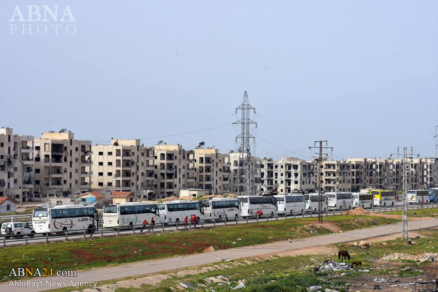 تقرير مصور/ أهالي الفوعة وكفريا يصلون الى حلب