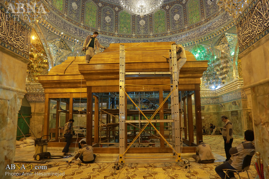 “Han Terminado la Primera Etapa del  Enrejado  de Madera del Imam Musa al-Kazim (P) en la Ciudad de Al-Kazimiyyah”