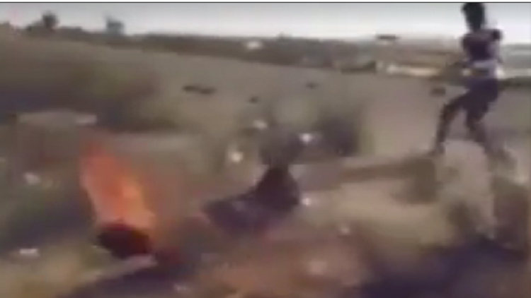 فيديو / قبيلة تنتقم من داعش وتحرق أحد أهم قياداته في سيناء