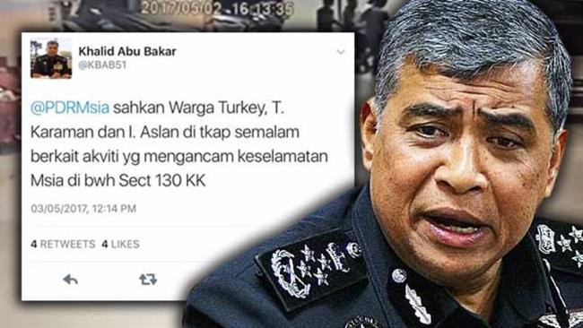 Warga Turki Yang 'Hilang' Ditangkap Polis, Kata Khalid