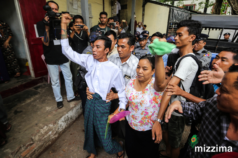 မဂၤလာေတာင္ညြန္႔ျဖစ္စဥ္မွ ဦးေဆာင္လႈံ႕ေဆာ္သူအျဖစ္ ယူဆရသူႏွစ္ဦးကို ႐ုံးထုတ္