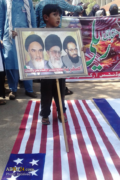 تقرير مصور/ تظاهرات "الموت لأمريكا وإسرائيل" في حيدرآباد الباكستانية