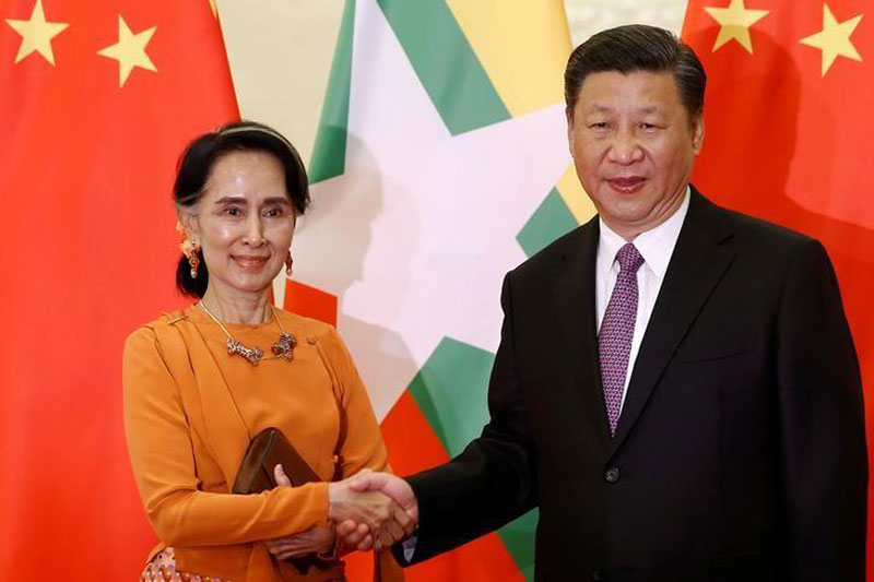 ျမန္မာ့ၿငိမ္းခ်မ္းေရး တိုးတက္ဖို႔ ကူညီေပးလိုေၾကာင္း ႏိုင္ငံေတာ္၏ အတိုင္ပင္ခံပုဂၢိဳလ္ႏွင့္ ေတြ႕ဆံုစဥ္ တရုတ္သမၼတ ေျပာၾကား