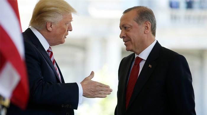 اردوغان کے دورہ امریکہ کے موقع پر مظاہرے اور جھڑپیں