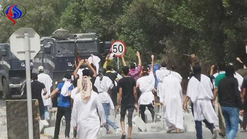 “Massacre no Bahrein, o primeiro fruto do recente vista de Trump aos ditadores sauditas”.