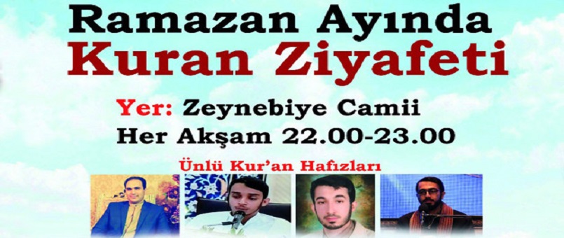 Ünlü Kur'an Hafızları Ramazan Ayında ''Zeynebiye'de'' Kur'an Ziyafeti Verecek