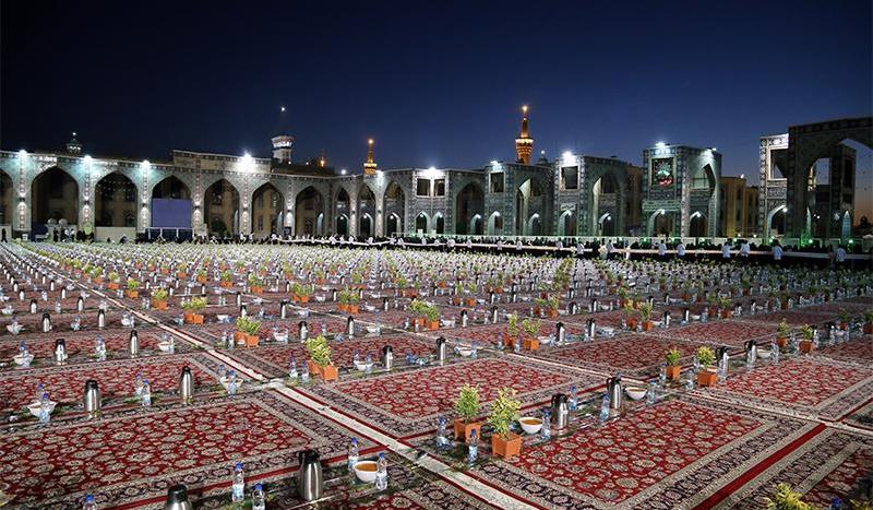 170,000 Fasting people offered with Iftar banquet in Imam Reza Shrine, suburban areas