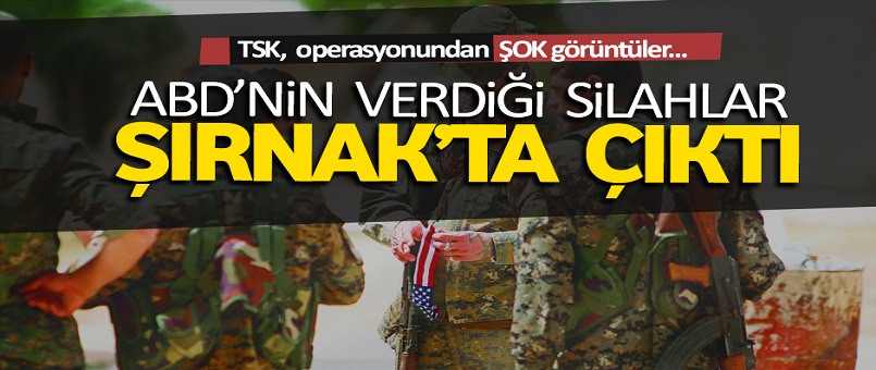 ABD'nin verdiği silahlar Şırnak'ta çıktı