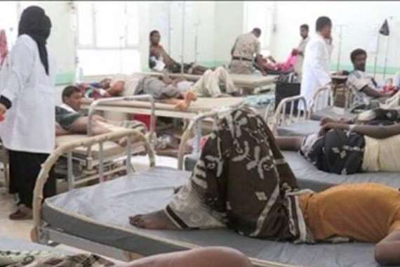 إصابة عدد من المرضى في قصف لطيران العدوان السعودي لمركز طبي لعلاج الكوليرا بصعدة