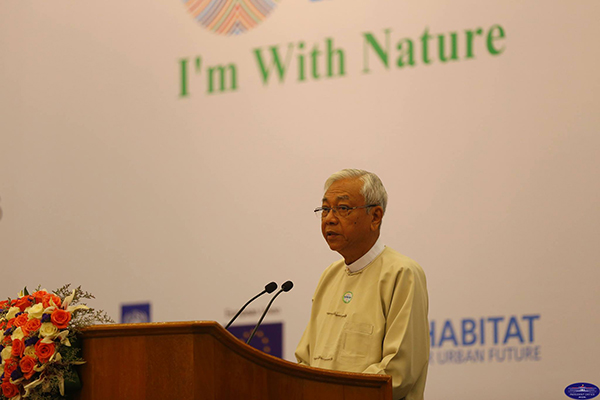 ျမန္မာႏိုင္ငံသည္ ရာသီဥတုဒဏ္ကို အမ်ားဆံုးခံရသည့္ ႏုိင္ငံတစ္ခုျဖစ္ဟု သမၼတေျပာၾကား